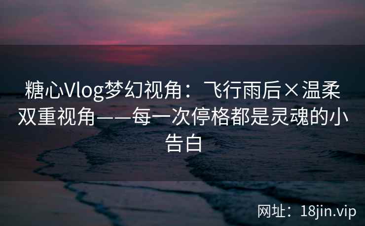 糖心Vlog梦幻视角：飞行雨后×温柔双重视角——每一次停格都是灵魂的小告白