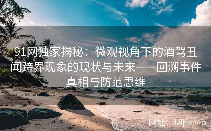 91网独家揭秘：微观视角下的酒驾丑闻跨界现象的现状与未来——回溯事件真相与防范思维