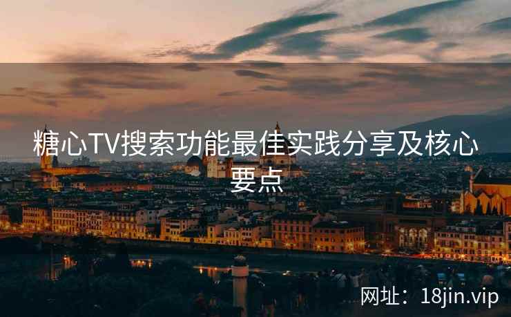 糖心TV搜索功能最佳实践分享及核心要点