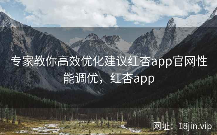 专家教你高效优化建议红杏app官网性能调优，红杏app