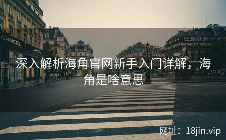 深入解析海角官网新手入门详解，海角是啥意思