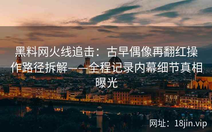 黑料网火线追击：古早偶像再翻红操作路径拆解——全程记录内幕细节真相曝光