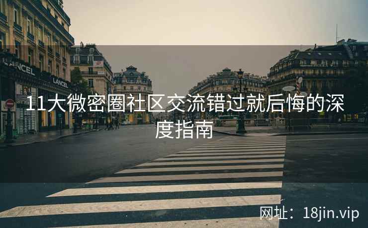 11大微密圈社区交流错过就后悔的深度指南