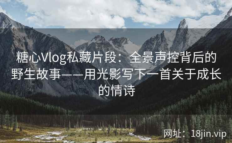 糖心Vlog私藏片段：全景声控背后的野生故事——用光影写下一首关于成长的情诗