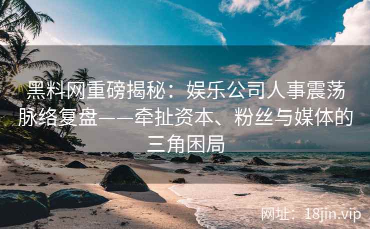 黑料网重磅揭秘：娱乐公司人事震荡脉络复盘——牵扯资本、粉丝与媒体的三角困局